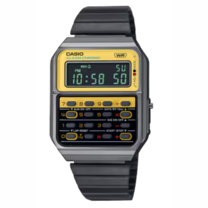 Casio Vintage Edgy CA-500WEGG-9B Silver Stainless Steel Band Unisex Watch